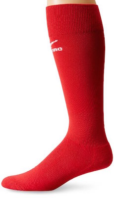 Red Mizuno Softball Sock